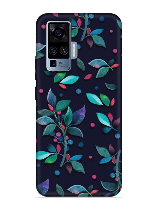 Decorative Watercolor Flower Embossed Soft Silicone Case for Vivo X50 Pro Zapvi