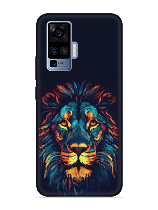 Colorful Lion Embossed Soft Silicone Case for Vivo X50 Pro Zapvi