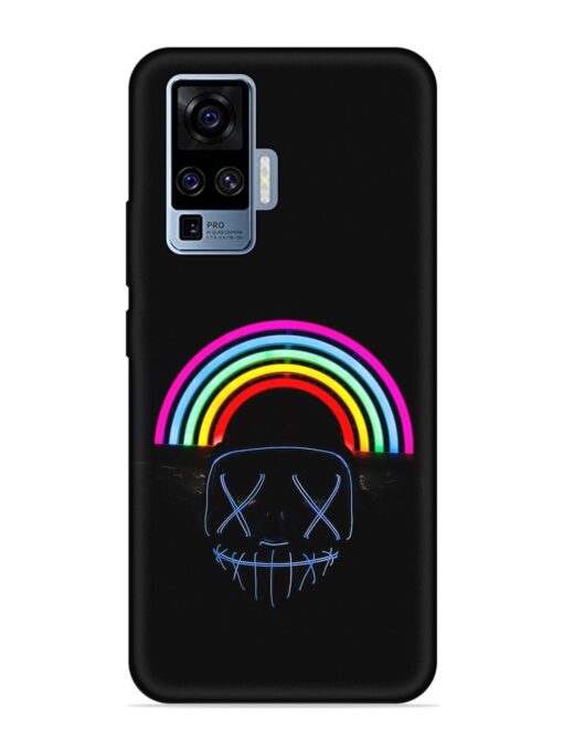 Mask Rainbow Embossed Soft Silicone Case for Vivo X50 Pro Zapvi