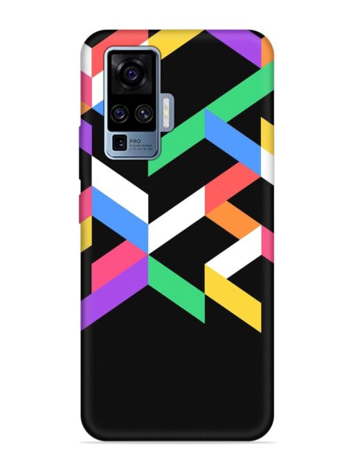 Colorshape Abstarct Embossed Soft Silicone Case for Vivo X50 Pro Zapvi