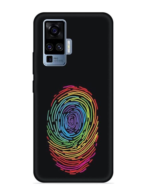 Fingerprint Of Thumb Art Embossed Soft Silicone Case for Vivo X50 Pro Zapvi