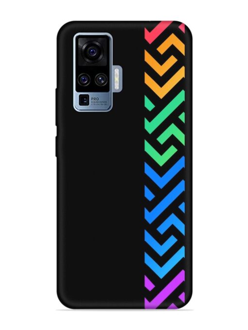 Colorshape Stripes Embossed Soft Silicone Case for Vivo X50 Pro Zapvi