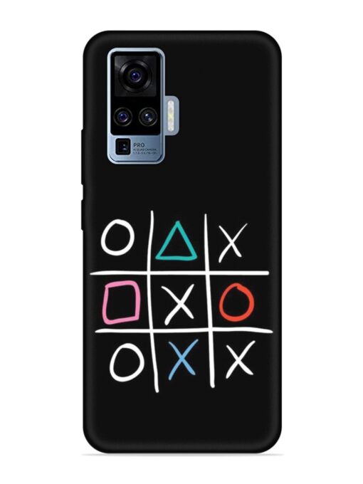 Super Neon Tic-Tac-Toe Embossed Soft Silicone Case for Vivo X50 Pro Zapvi