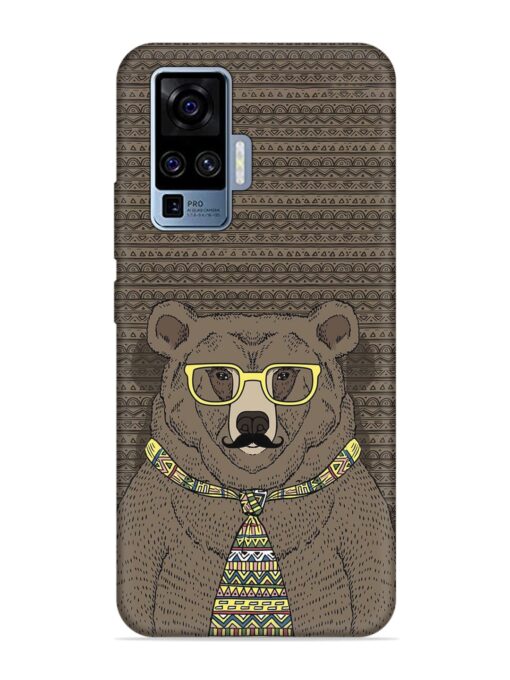 Grizzly Bear Embossed Soft Silicone Case for Vivo X50 Pro Zapvi