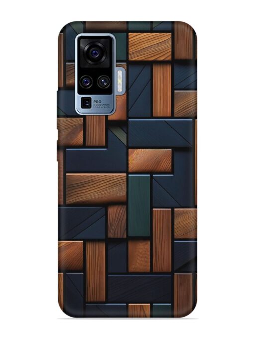 Wooden Background Cubes Embossed Soft Silicone Case for Vivo X50 Pro Zapvi