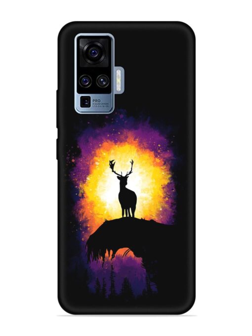 Elk Animal Art Embossed Soft Silicone Case for Vivo X50 Pro Zapvi