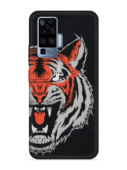 Tiger Aggression Embossed Soft Silicone Case for Vivo X50 Pro Zapvi