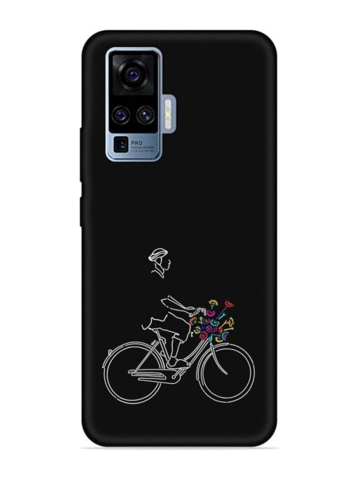 Minimalist Cycle Art Embossed Soft Silicone Case for Vivo X50 Pro Zapvi