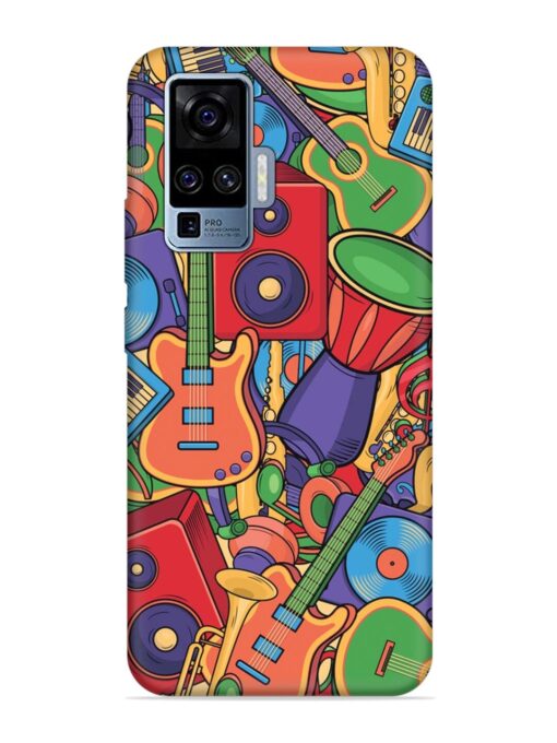 Colorful Music Art Embossed Soft Silicone Case for Vivo X50 Pro Zapvi