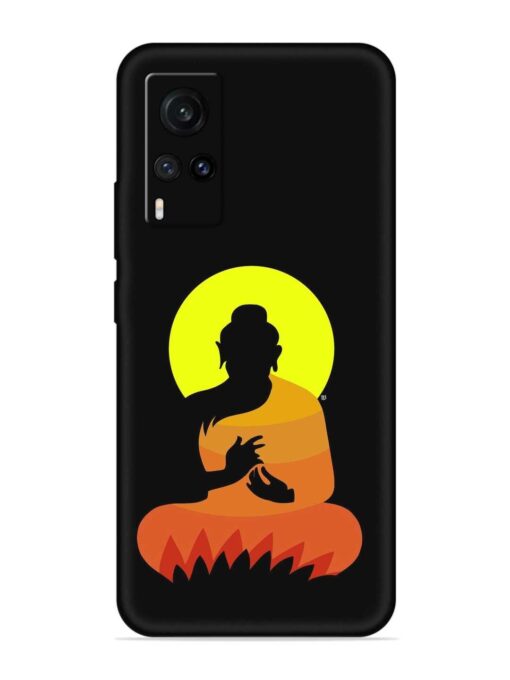 Buddha Art Black Embossed Soft Silicone Case for Vivo X60 Zapvi