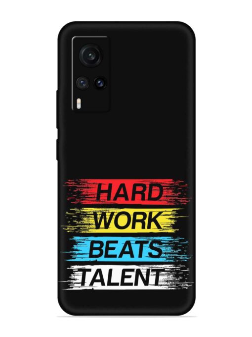 Hard Work Beats Embossed Soft Silicone Case for Vivo X60 Zapvi