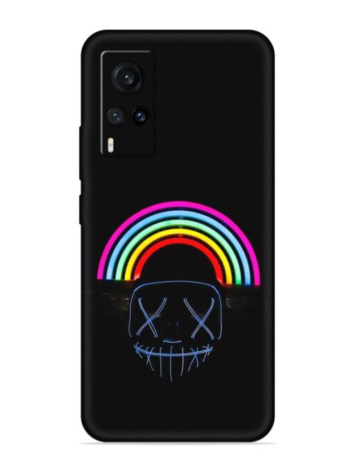 Mask Rainbow Embossed Soft Silicone Case for Vivo X60 Zapvi