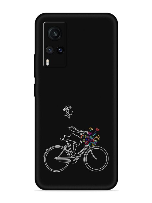 Minimalist Cycle Art Embossed Soft Silicone Case for Vivo X60 Zapvi