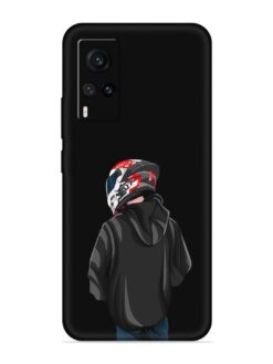 Motorcycle Rider Embossed Soft Silicone Case for Vivo X60 Pro
