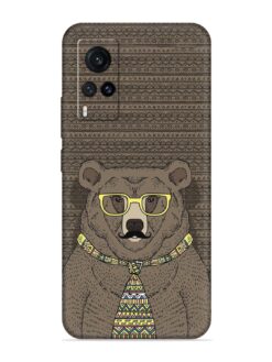 Grizzly Bear Embossed Soft Silicone Case for Vivo X60 Pro
