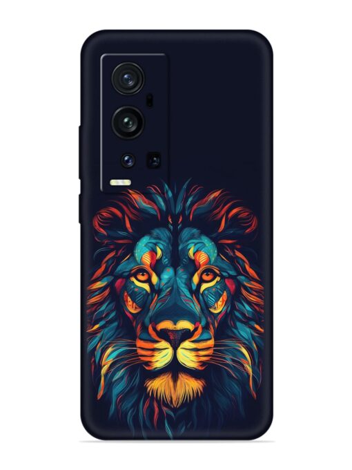 Colorful Lion Embossed Soft Silicone Case for Vivo X60 Pro Plus