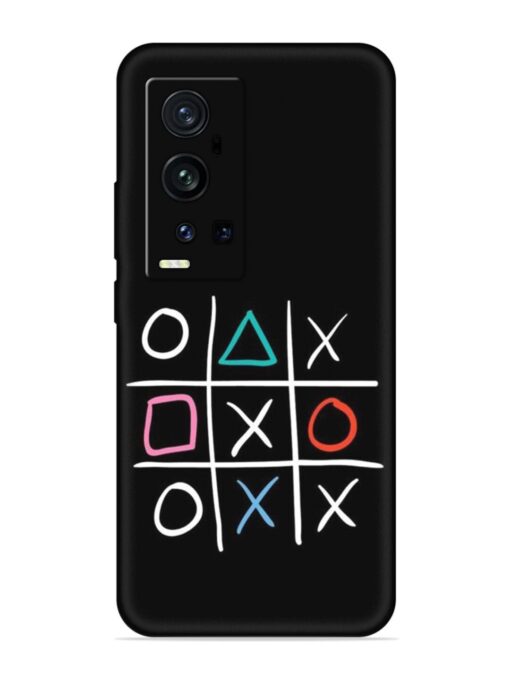 Super Neon Tic-Tac-Toe Embossed Soft Silicone Case for Vivo X60 Pro Plus Zapvi