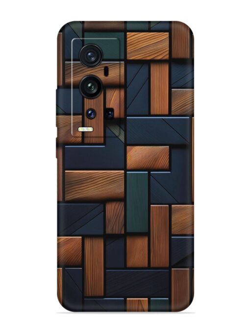 Wooden Background Cubes Embossed Soft Silicone Case for Vivo X60 Pro Plus Zapvi