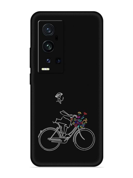 Minimalist Cycle Art Embossed Soft Silicone Case for Vivo X60 Pro Plus Zapvi