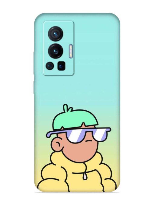 Doodles Cool Character Embossed Soft Silicone Case for Vivo X70 Pro (5G) Zapvi