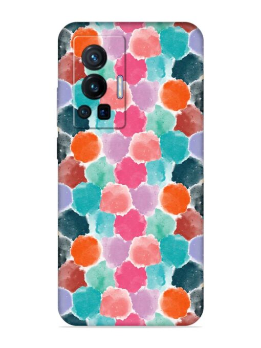 Colorful Seamless Pattern Embossed Soft Silicone Case for Vivo X70 Pro (5G) Zapvi