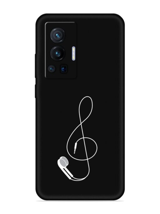 Music Earphone Vector Embossed Soft Silicone Case for Vivo X70 Pro (5G) Zapvi