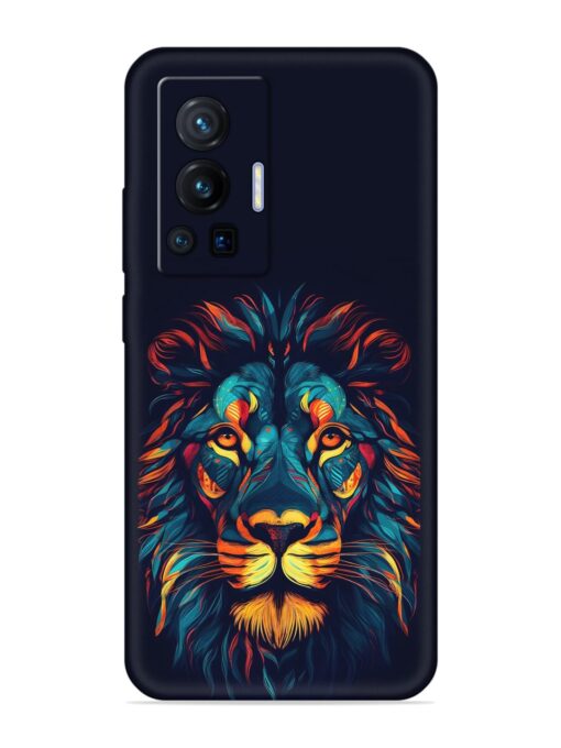 Colorful Lion Embossed Soft Silicone Case for Vivo X70 Pro (5G) Zapvi