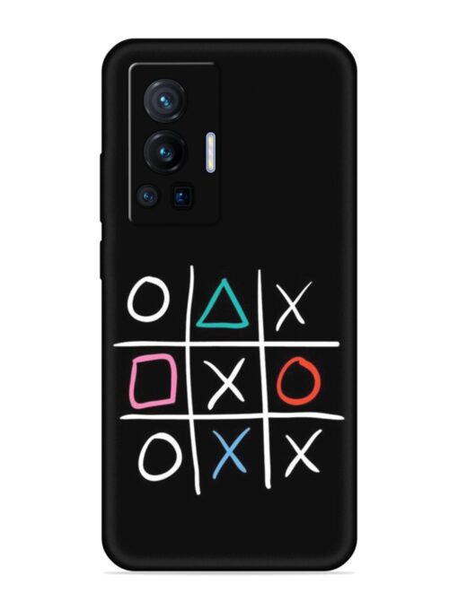 Super Neon Tic-Tac-Toe Embossed Soft Silicone Case for Vivo X70 Pro (5G) Zapvi