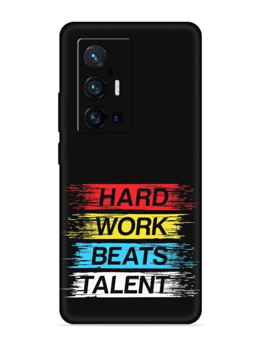 Hard Work Beats Embossed Soft Silicone Case for Vivo X70 Pro Plus Zapvi