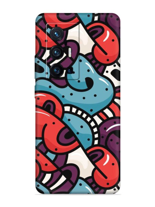 Seamless Backdrop Colorful Embossed Soft Silicone Case for Vivo X70 Pro Plus Zapvi