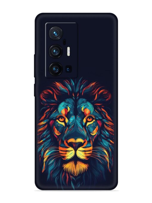 Colorful Lion Embossed Soft Silicone Case for Vivo X70 Pro Plus Zapvi