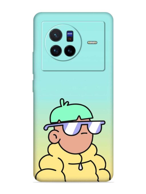 Doodles Cool Character Embossed Soft Silicone Case for Vivo X80