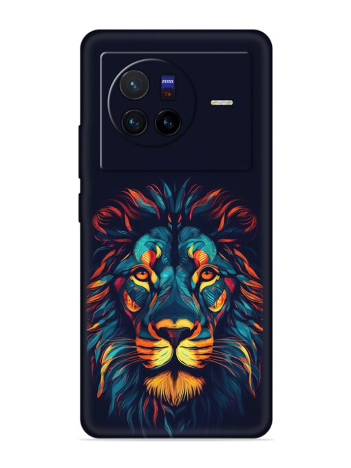 Colorful Lion Embossed Soft Silicone Case for Vivo X80