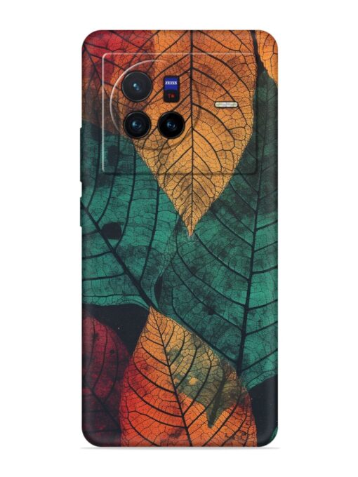 Leaves Artwork Embossed Soft Silicone Case for Vivo X80 Zapvi