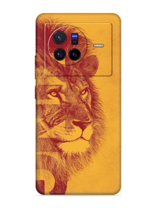 Gold Lion Crown Art Embossed Soft Silicone Case for Vivo X80