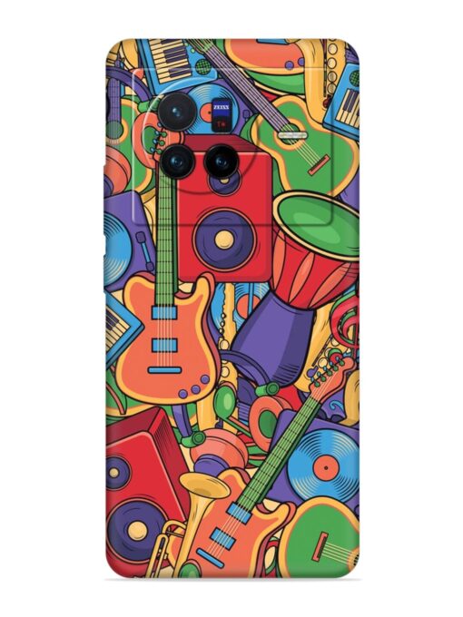 Colorful Music Art Embossed Soft Silicone Case for Vivo X80