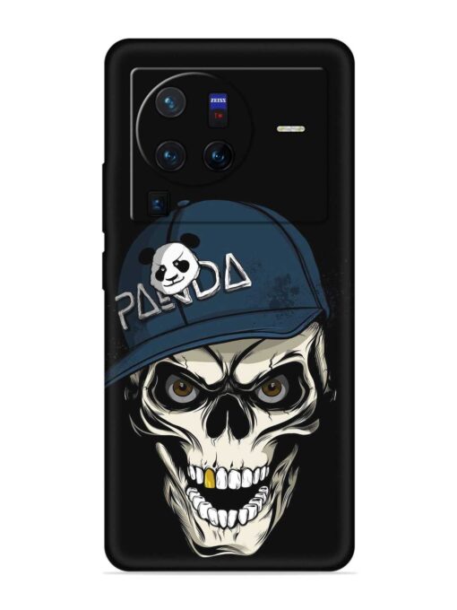 Panda Skull Embossed Soft Silicone Case for Vivo X80 Pro