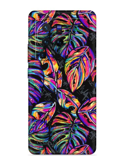 Tropical Seamless Vector Embossed Soft Silicone Case for Vivo X80 Pro