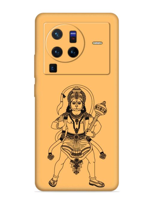 Indian God Hanuman Embossed Soft Silicone Case for Vivo X80 Pro Zapvi