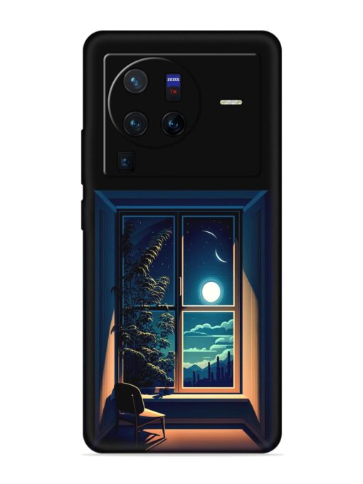 Night View At Window Embossed Soft Silicone Case for Vivo X80 Pro Zapvi