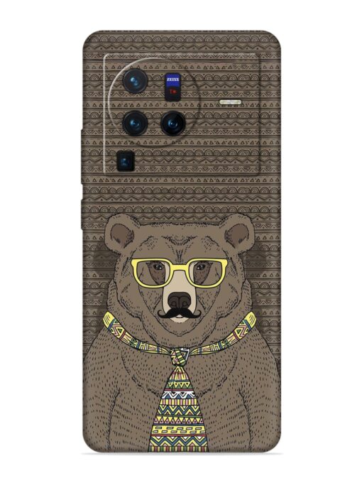 Grizzly Bear Embossed Soft Silicone Case for Vivo X80 Pro