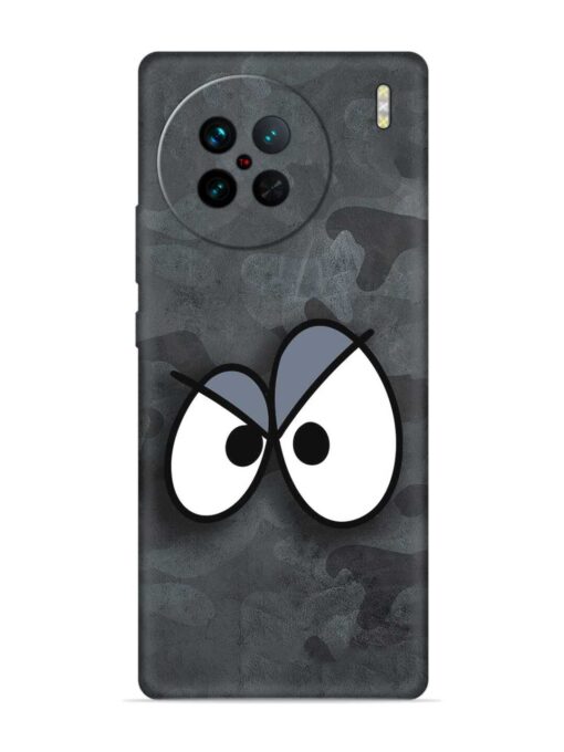 Big Eyes Night Mode Embossed Soft Silicone Case for Vivo X90