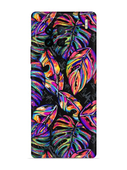 Tropical Seamless Vector Embossed Soft Silicone Case for Vivo X90 Zapvi