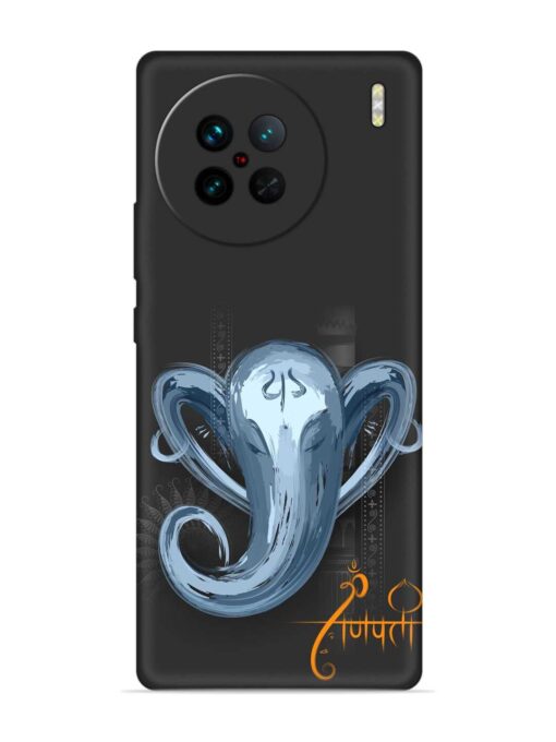 Illustration Lord Ganpati Embossed Soft Silicone Case for Vivo X90