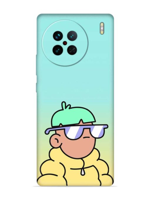 Doodles Cool Character Embossed Soft Silicone Case for Vivo X90