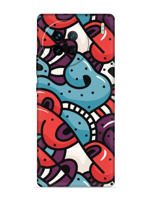 Seamless Backdrop Colorful Embossed Soft Silicone Case for Vivo X90