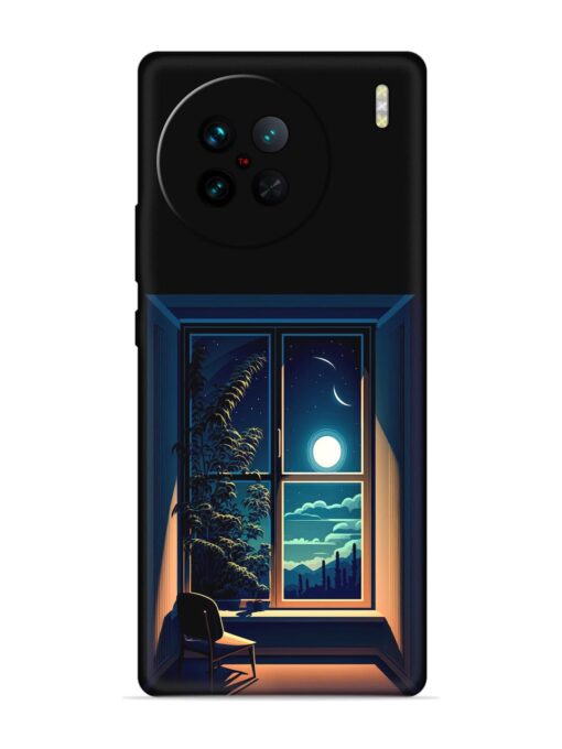 Night View At Window Embossed Soft Silicone Case for Vivo X90 Zapvi