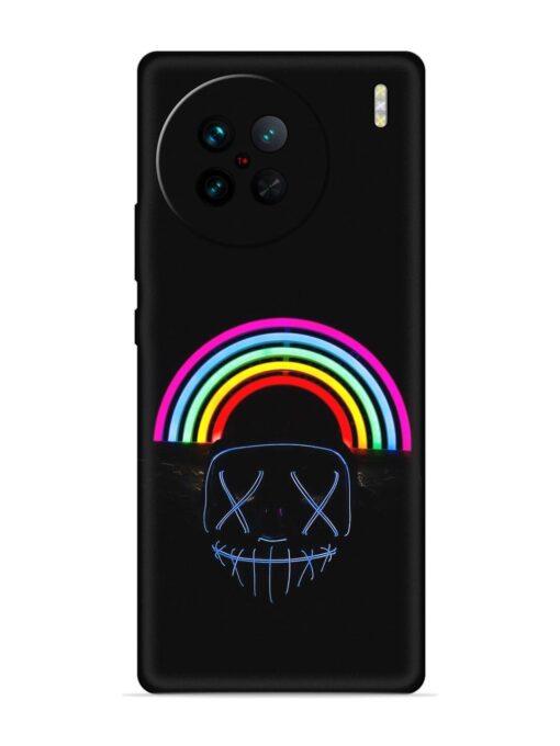 Mask Rainbow Embossed Soft Silicone Case for Vivo X90