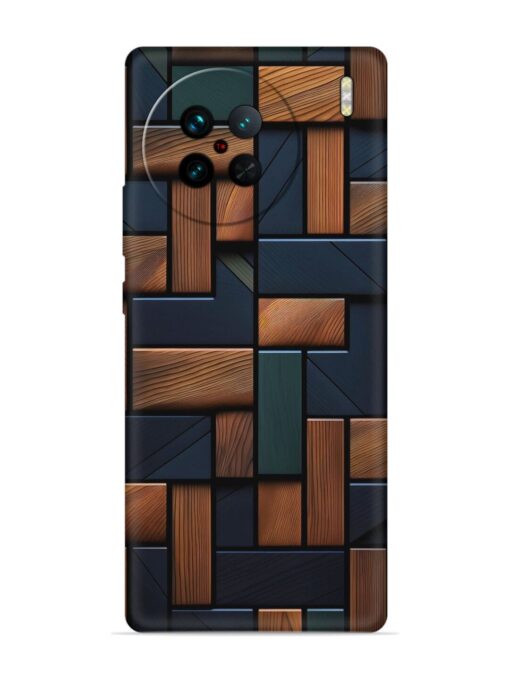 Wooden Background Cubes Embossed Soft Silicone Case for Vivo X90 Zapvi