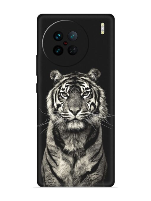 Tiger Art Embossed Soft Silicone Case for Vivo X90 Zapvi